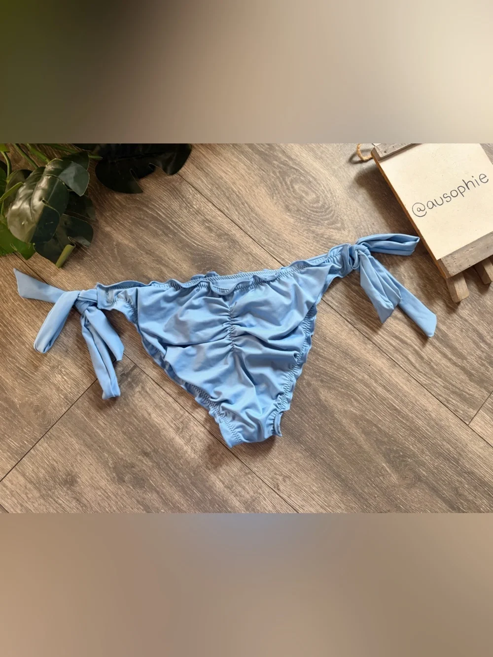 Frankie’s Bikinis Cheeky Colby Bottom in Chambray. Size XS. NWOT!